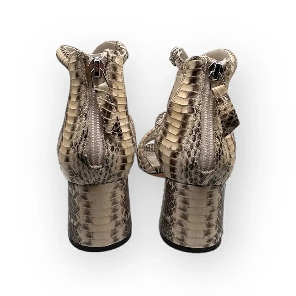 Sandro Paris Absolute Sandals masked water-snake leather eu 36 or US 5.5 6cm blo